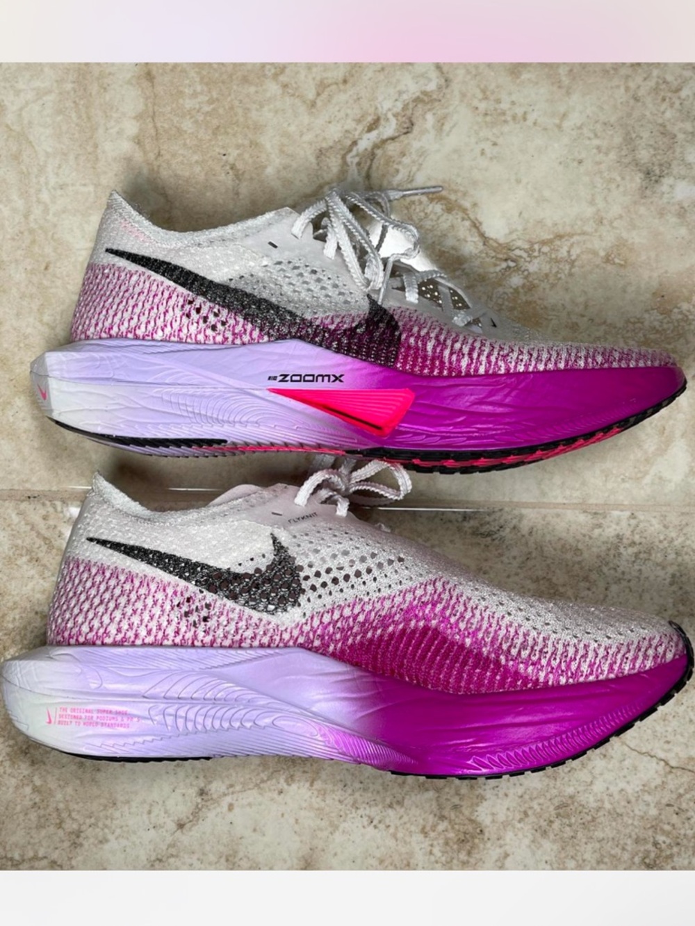 Nike Vaporfly 3 White Hyper Pink Court Purple Running Shoes DV4129-104 Size US 8